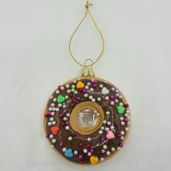 Kurt Adler Blown Glass Donut Christmas Ornament Merry Munchies Noble Gems - Picture 2 of 5